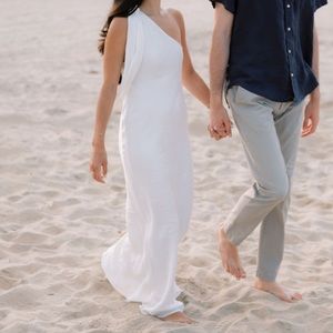 Sophie Rue - Leigh One Shoulder Dress in White